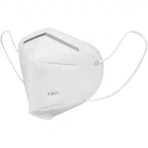 KN95 White Triangle Face Mask 5 Layers Unisex Disposable with Bending Metal Strip