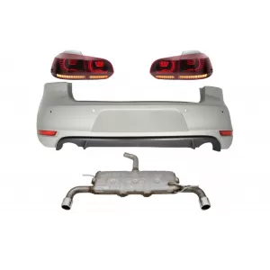 image-5-Hátsó lökhárító, kipufogó, teljes LED hátsó lámpa VW Golf 6 VI (2008-2012) GTI kinézet