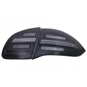 Stopuri FULL LED compatibil cu Porsche Cayenne 958 E2 92A Prefacelift (2010-2014) Negru Smoke cu Indicatoare Dinamice-image-6064694