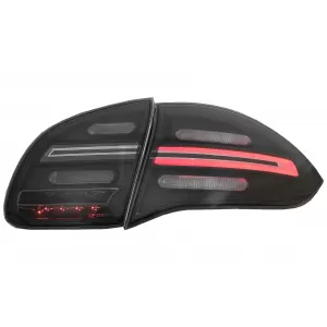 Stopuri FULL LED compatibil cu Porsche Cayenne 958 E2 92A Prefacelift (2010-2014) Negru Smoke cu Indicatoare Dinamice-image-6064696