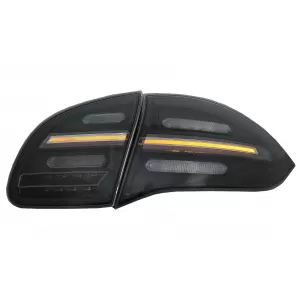 Stopuri FULL LED compatibil cu Porsche Cayenne 958 E2 92A Prefacelift (2010-2014) Negru Smoke cu Indicatoare Dinamice-image-6067445