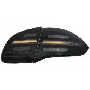 Stopuri FULL LED compatibil cu Porsche Cayenne 958 E2 92A Prefacelift (2010-2014) Negru Smoke cu Indicatoare Dinamice-image-6067446