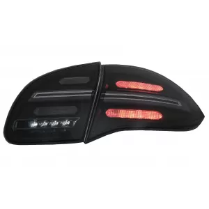 Stopuri FULL LED compatibil cu Porsche Cayenne 958 E2 92A Prefacelift (2010-2014) Negru Smoke cu Indicatoare Dinamice-image-6067449