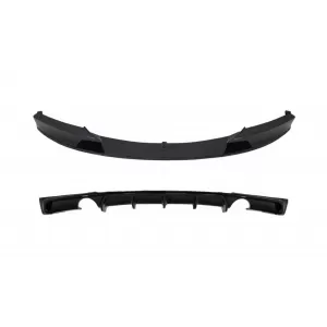image-0-Hátsó diffúzor két kipufogó kimenettel és első spoiler BMW 3-as F30 F31 (2011-2019), M Performance dizájn, zongoralakk fekete