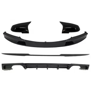 image-23-Body Kit spoiler tükör BMW 3 F30 Sedan F31 Touring (2011-2019) modellekhez, M-performance dizájn, fekete