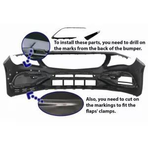 Front Bumper suitable for Mercedes W117 X117 CLA (2013-2018) CLA45 Design