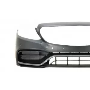 Bara Fata cu Grila Centrala Crom fara camera compatibil cu Mercedes C-Class W205 S205 C205 A205 (2014-2018) GT-R Design-image-6064534