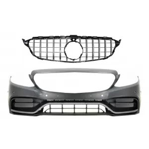 image-50-Prednji Branik s rešetkom prikladan za Mercedes C-klasu W205 S205 C205 A205 (2014-2018) C63 GT-R Dizjan