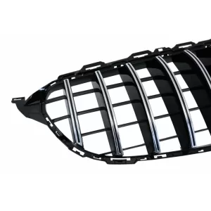 Bara Fata cu Grila Crom Fara 360 Camera compatibil cu Mercedes C-Class W205 S205 A205 C205 (2014-2018) C63 Design-image-6064574