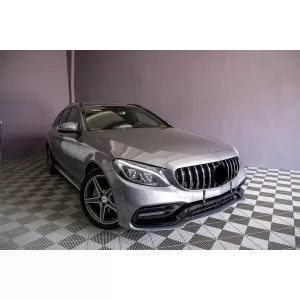 Предна Броня с Хром Решетка подходяща за Mercedes C-Class W205 S205 A205 C205 (2014-2018) C63 Дизайн-image-6086077