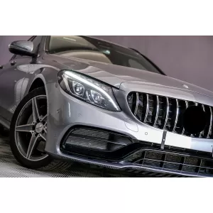 Предна Броня с Хром Решетка подходяща за Mercedes C-Class W205 S205 A205 C205 (2014-2018) C63 Дизайн-image-6086081