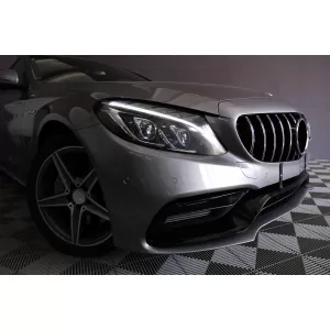 Предна Броня с Хром Решетка подходяща за Mercedes C-Class W205 S205 A205 C205 (2014-2018) C63 Дизайн-image-6086085