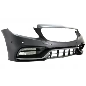 Bara Fata cu Grila cu/fara camera 360 si Eleron portbagaj Negru Mat compatibil cu Mercedes C-Class C205 (2014-2018) C63 GT-R Design-image-6064670