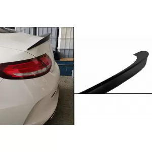Bara Fata cu Grila cu/fara camera 360 si Eleron portbagaj Negru Mat compatibil cu Mercedes C-Class C205 (2014-2018) C63 GT-R Design-image-6073607