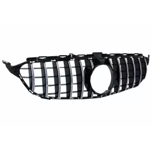 Bara Fata cu Grila Crom si Eleron Portbagaj Negru Lucios compatibil cu Mercedes C-Class C205 (2014-2018) C63 Design-image-6064707