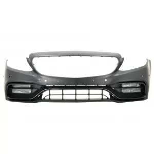 Stoßstange für Mercedes C205 14-18 C63 Look Gitter Heckspoiler Matt-schwarz-image-6064729