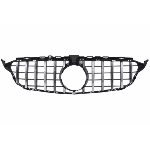 Stoßstange für Mercedes C205 14-18 C63 Look Gitter Heckspoiler Matt-schwarz-image-6064733