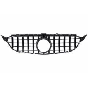 Stoßstange für Mercedes C205 14-18 C63 Look Gitter Heckspoiler Matt-schwarz-image-6064735