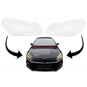 image-27-Stakla za Prednja svijetla prikladna za VW Golf 6 VI Bistro (2008-2014) Optika prozirnog stakla