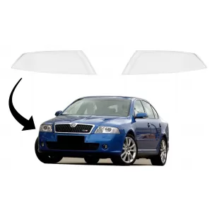 image-59-Fényszóró búra SKODA OCTAVIA II (1Z) (2004-2008) átlátszó