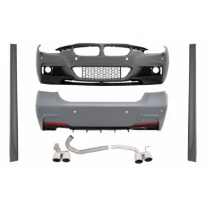 image-43-Komplett Body Kit BMW 3-as F30 (2011-2019) modellekhez, M-performance dizájn, dupla iker kipufogóvég