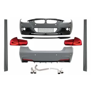image-44-Komplett Body Kit BMW 3 F30 (2011-2019) M-Performance dizájn, hátsó spoilerrel és dinamikus irányjelzős LED hátsó lámpával