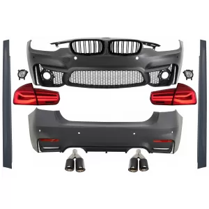image-3-Body Kit BMW 3 F30 (2011-2019) LED hátsó lámpákkal, dinamikus irányjelzővel és szénszálas kipufogóvégekkel