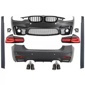 image-49-Body Kit BMW 3 F30 (2011-2019) LED hátsó lámpák dinamikus irányjelzővel, szénszálas kipufogóvégek