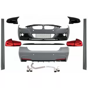 image-50-Komplett Body Kit BMW 3 F30 (2011-2019) M-performance dizájn, visszapillantó tükör borítások, LED hátsó lámpák piros-átlátszó, dinamikus irányjelzővel
