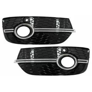 image-17-Poklopac svjetla za maglu Bočne Maske prikladne za Audi Q3 8U (2011-2014) RS Dizjan Piano Black&Chrome