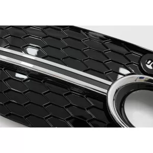 Fog Lamp Covers Side Grilles suitable for Audi Q3 8U (2011-2014) RS Design Piano Black Chrome