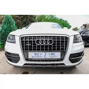 Fog Lamp Covers Side Grilles suitable for Audi Q5 SUV 8R (2008-2011) RS Design Piano Black Chrome