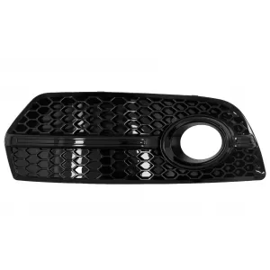 Fog Lamp Covers Side Grilles suitable for Audi Q5 SUV 8R (2008-2011) RS Design Piano Black