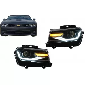 image-53-Scheinwerfer LED für Chevrolet Camaro 14-15 Sequentielle dynamische Umstellung auf 2016 Look