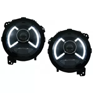 image-54-Volle LED Scheinwerfer für Jeep Wrangler IV JL JLU 2018+ Lichtleiste