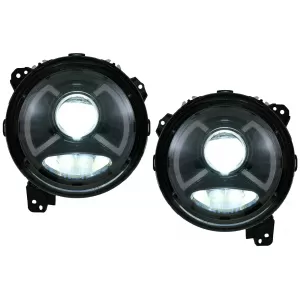 Full LED Headlights suitable for Jeep Wrangler IV JL/JLU (2018-up) Light Bar