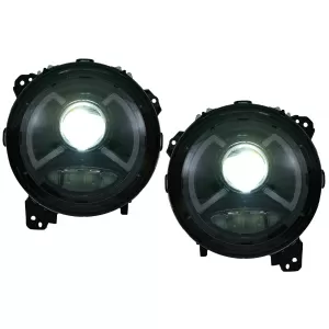 Full LED Headlights suitable for Jeep Wrangler IV JL/JLU (2018-up) Light Bar