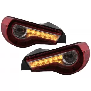 Teljes LED hátsó lámpa szett Toyota 86 (2012-2019), Subaru BRZ (2012-2018), Scion FR-S (2013-2016) dinamikus irányjelzővel-image-6068804