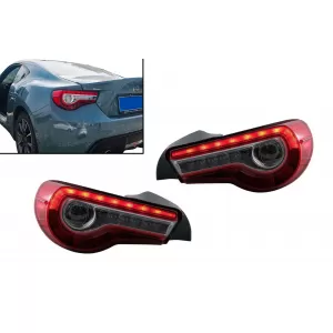Teljes LED hátsó lámpa szett Toyota 86 (2012-2019), Subaru BRZ (2012-2018), Scion FR-S (2013-2016) dinamikus irányjelzővel-image-6069273