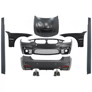 image-64-Komplett Body Kit BMW F30 (2011-2019), EVO II M3 CS dizájn, első sárvédőkkel, motorháztetővel és kipufogóvégekkel