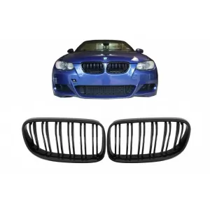 Nierengitter für BMW 3 E92 E93 Coupé Cabrio Pre LCI 06-09 Doppelstreifen-image-6069628