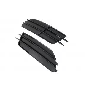 Bumper Lower Grille Covers Side Grilles suitable for Audi A6 C7 4G (2012-2015) Without ACC