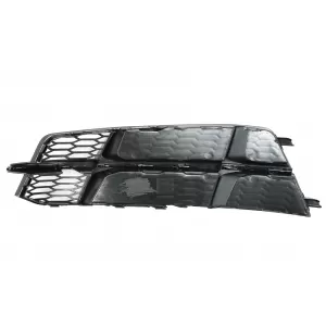 Bumper Lower Grille Covers Side Grilles suitable for Audi A6 C7 4G S-Line Facelift (2015-2018) Black Chrome