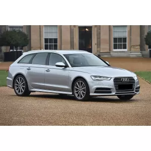 Bumper Lower Grille Covers Side Grilles suitable for Audi A6 C7 4G S-Line Facelift (2015-2018) Black Chrome