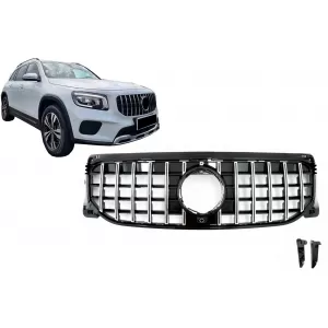 image-67-Frontgrill für Mercedes GLB-Klasse X247 2019-2023 GT-R Panamericana Design Chrom