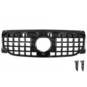 image-68-Kühlergrill für Mercedes GLB-Klasse X247 2019-2023 GT-R Panamericana Design Schwarz