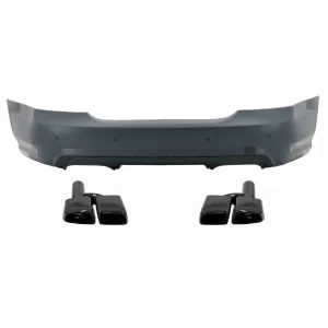 image-10-Hátsó lökhárító kipufogóvégekkel, fekete, Mercedes S-osztály W221 (2005-2010), S65 Dizájn