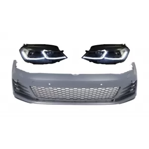 image-60-Első lökhárító LED fényszórókkal és dinamikus irányjelzőkkel VW Golf VII 7 5G (2013-2017) modellekhez, GTI kinézet