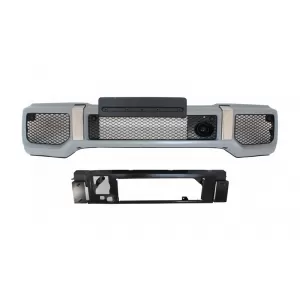 Bara Fata cu Extensie LED DRL Prelungire superioara si BullBar Bare Protectie compatibil cu Mercedes G-Class W463 (1989-2017) G65 Design-image-6067677