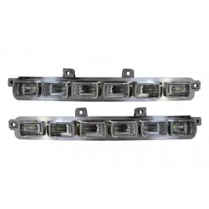 Bara Fata cu Extensie LED DRL Prelungire superioara si BullBar Bare Protectie compatibil cu Mercedes G-Class W463 (1989-2017) G65 Design-image-6067685